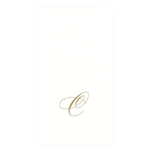 Caspari Initial White Pearl Guest Towel Collection