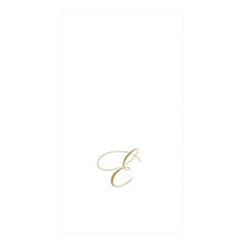 Caspari Initial White Pearl Guest Towel Collection