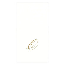 Caspari Initial White Pearl Guest Towel Collection