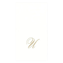 Caspari Initial White Pearl Guest Towel Collection