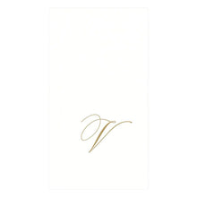 Caspari Initial White Pearl Guest Towel Collection