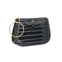 Croc-Embossed Big O Bracelet Bag