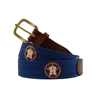 Astros Needlepoint Belt - Youth