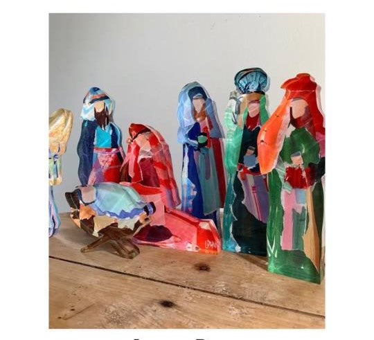 Small Acrylic Nativity set with Add on animals
